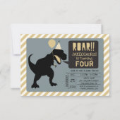 Dinosaur Birthday Party Invitations Kaart (Voorkant)