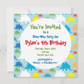 Dinosaur Birthday Party Invitations Kaart (Voorkant)