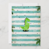 Dinosaur Birthday Party Invitations ROAR!!! Kaart (Achterkant)