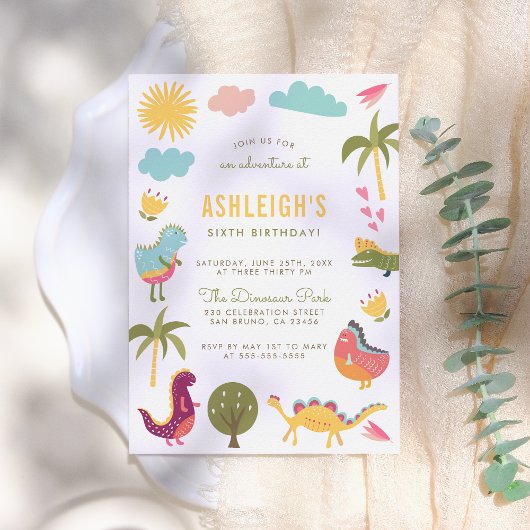 Dinosaur Birthday Party | Jongen of meisjes Kaart