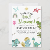 Dinosaur Birthday Party Kaart (Voorkant)