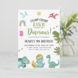 Dinosaur Birthday Party Kaart