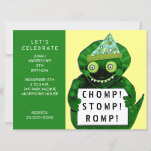 Dinosaur Birthday Party Kaart