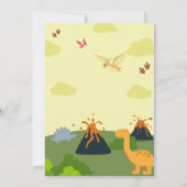 Dinosaur Birthday Party Kaart (Achterkant)