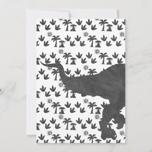 Dinosaur Birthday Party Kaart (Achterkant)