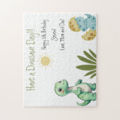 Dinosaur Birthday Party Legpuzzel (Verticaal)