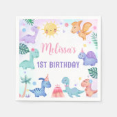 Dinosaur Birthday Party Napkins Servet (Voorkant)