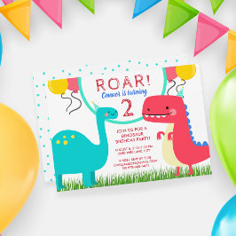 Dinosaur Birthday Party nodigt elke leeftijd uit Kaart