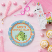 Dinosaur Birthday Party Paper Borden Papieren Bordje (Feest)