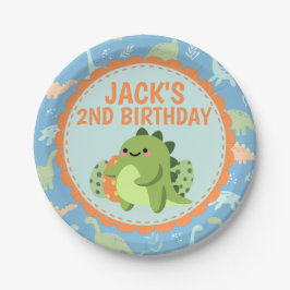 Dinosaur Birthday Party Paper Borden Papieren Bordje
