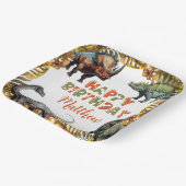 Dinosaur Birthday Party Paper Borden Papieren Bordje (Gebogen)