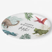 Dinosaur Birthday Party Paper Borden Papieren Bordje (Gekanteld)