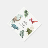 Dinosaur Birthday Party Paper Borden Servet (Hoek)