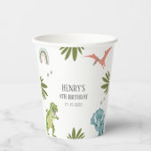 Dinosaur Birthday Party Papieren Bekers (Voorkant)
