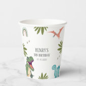 Dinosaur Birthday Party Papieren Bekers (Voorkant)