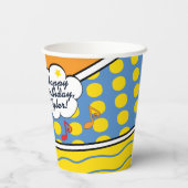 Dinosaur Birthday Party Papieren Bekers (Achterkant)