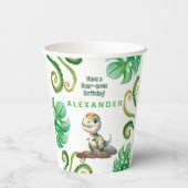 Dinosaur Birthday Party Papieren Bekers (Achterkant)