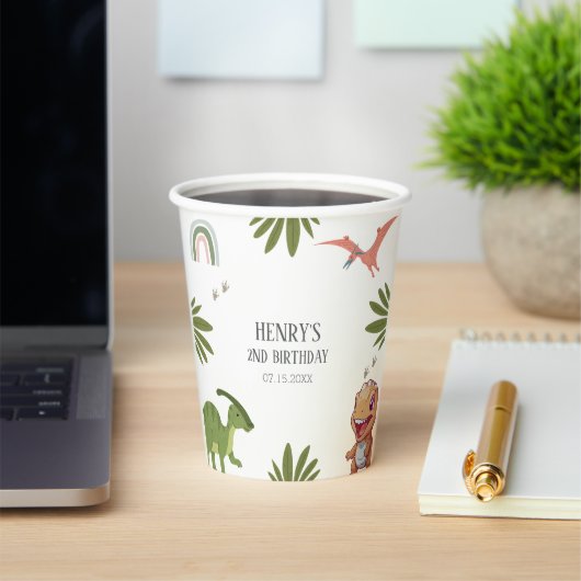 Dinosaur Birthday Party Papieren Bekers (Insitu)