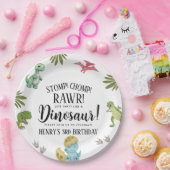 Dinosaur Birthday Party Papieren Bordje (Feest)