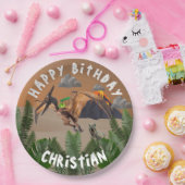 Dinosaur Birthday Party Papieren Bordje (Feest)