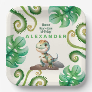 Dinosaur Birthday Party Papieren Bordje