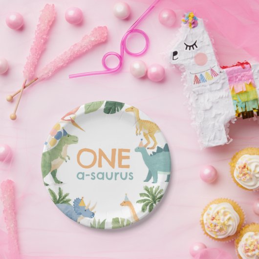 Dinosaur Birthday Party Papieren Bordje (Feest)