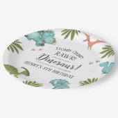 Dinosaur Birthday Party Papieren Bordje (Gekanteld)