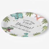 Dinosaur Birthday Party Papieren Bordje (Gekanteld)