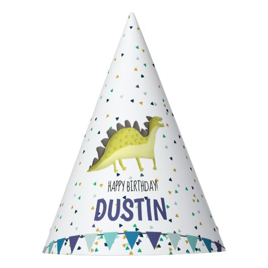 Dinosaur Birthday Party Pet Feesthoedjes (Voorkant)