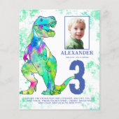 Dinosaur - Birthday Party Photo Budget Flyer (Voorkant)