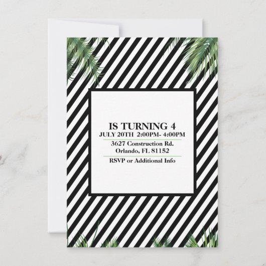 Dinosaur Birthday Party Photo Invitation Kaart (Achterkant)