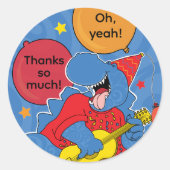 Dinosaur Birthday Party Ronde Sticker (Voorkant)