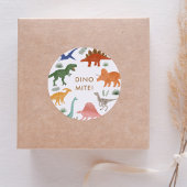 Dinosaur Birthday Party Ronde Sticker