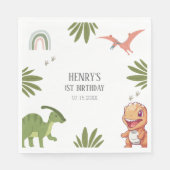 Dinosaur Birthday Party Servet (Voorkant)