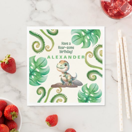 Dinosaur Birthday Party Servet (Insitu)