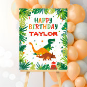 Dinosaur Birthday Party Sign Poster