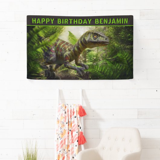 Dinosaur Birthday Party Spandoek (Insitu)