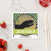 Dinosaur Birthday Party striped Servet (Insitu)