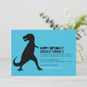 Dinosaur Birthday Party | T-Rex Kaart (Staand voorkant)