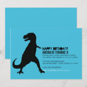 Dinosaur Birthday Party | T-Rex Kaart (Voorkant / Achterkant)