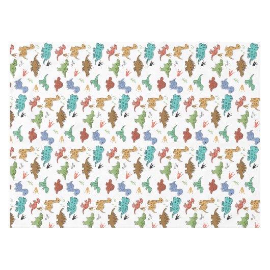 Dinosaur Birthday Party Tafelkleed (Voorkant (Horizontaal))