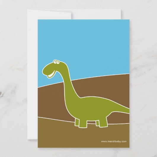 Dinosaur Birthday Party Theme Kaart (Achterkant)