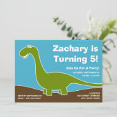 Dinosaur Birthday Party Theme Kaart (Staand voorkant)