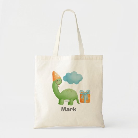 Dinosaur Birthday Party Tote Bag (Voorkant)