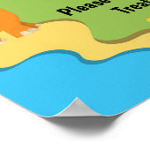 Dinosaur Birthday Party Treatment Sign Poster (Hoek)