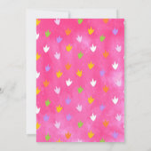 Dinosaur Birthday Party Uitnodigingen voor meisje (Achterkant)