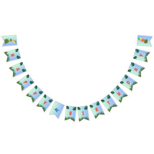 Dinosaur Birthday Party Vlaggetjes (Alle)