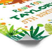 Dinosaur Birthday Party Welcome Sign Poster (Hoek)