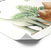 Dinosaur Birthday Party Welkom Poster (Hoek)