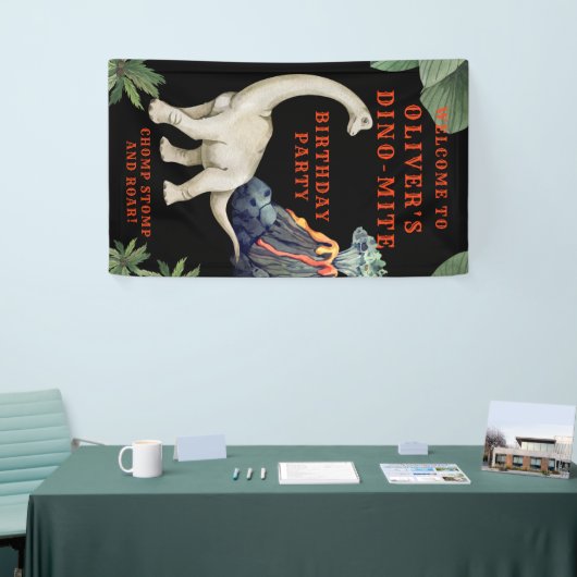 Dinosaur Birthday Party Welkom Spandoek (Beurs)